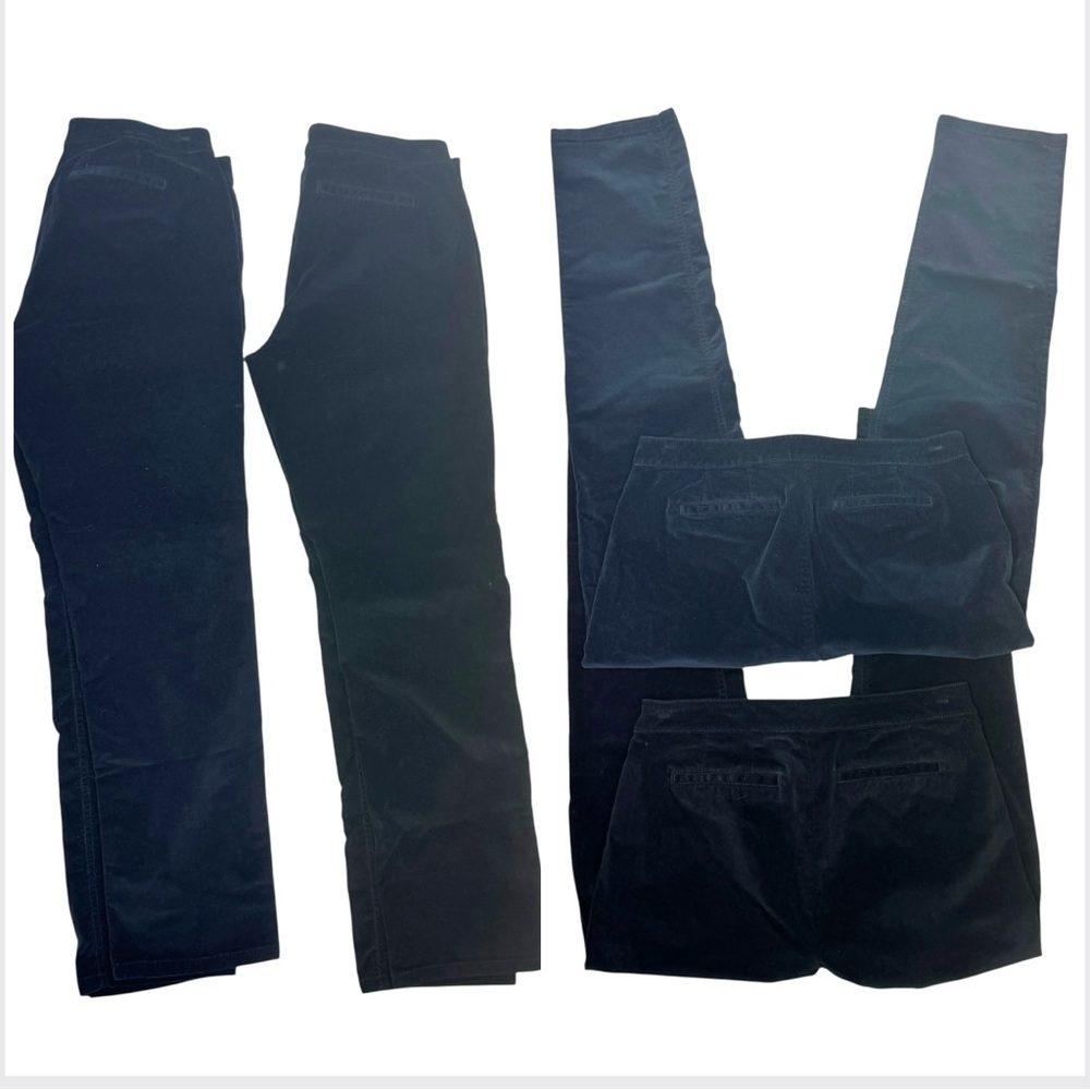 J.Jill (Set of 2) Fine Corduroy Straight Leg Pants Navy & Black Women's Size 10